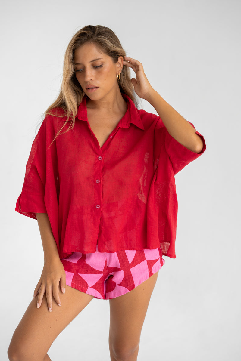 TULUM CROP - CHERRY // PRE ORDER
